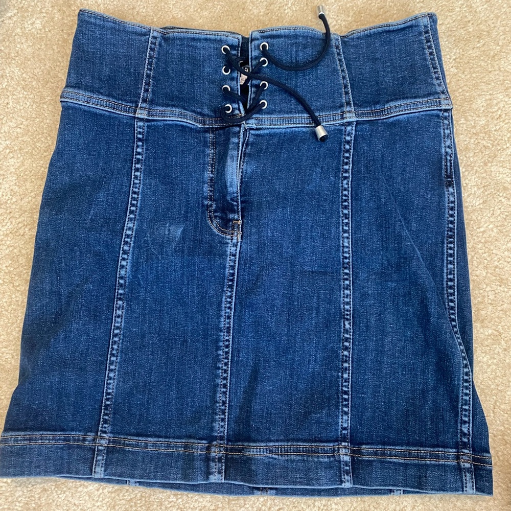Free people denim skirt